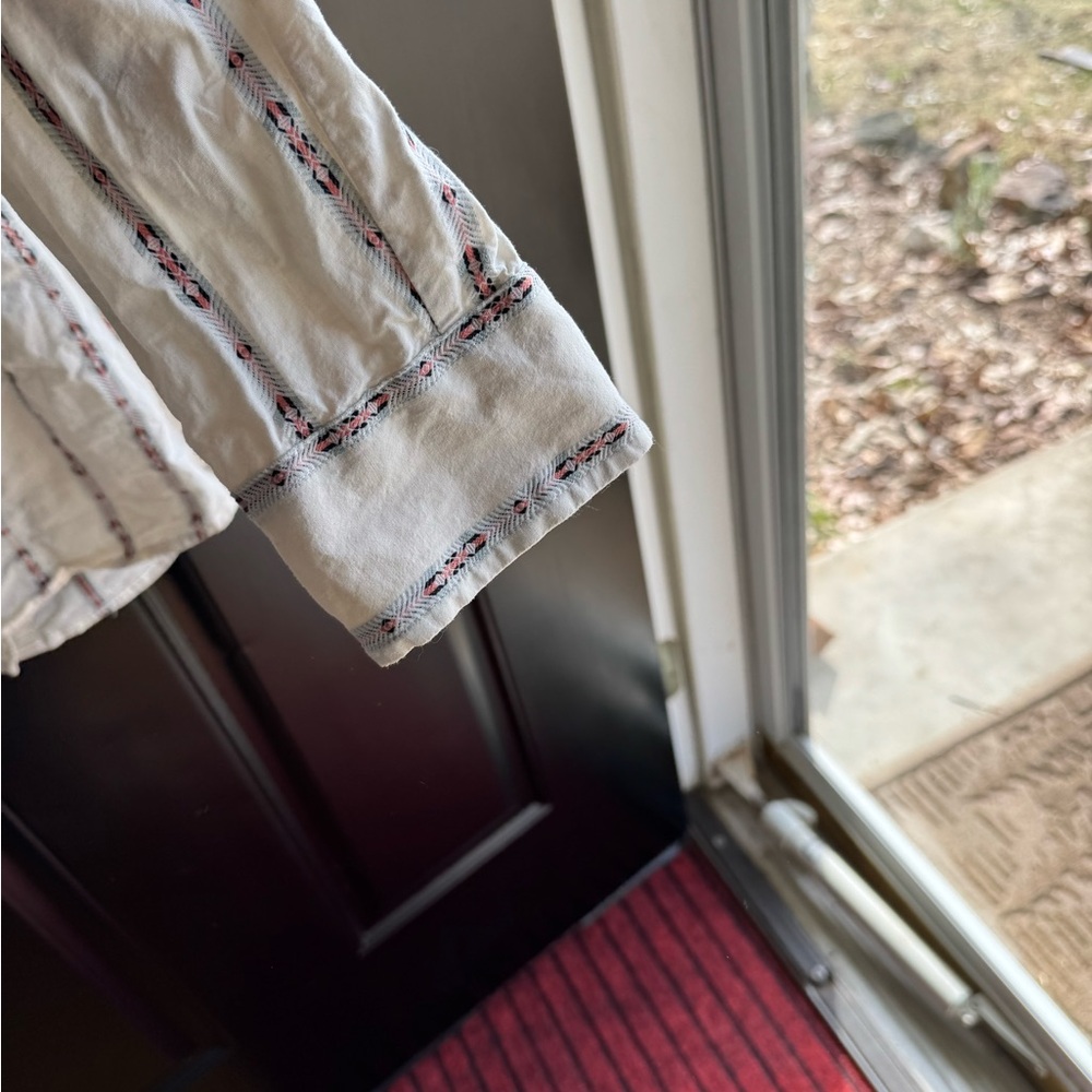 Wrangler Cream And Red Patterned Button-Down Shirt - image 5